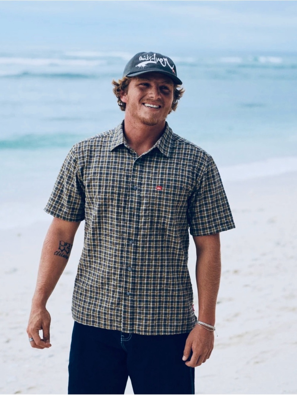 Quicksilver Plaid Short-Sleeve Button-Down Shirt